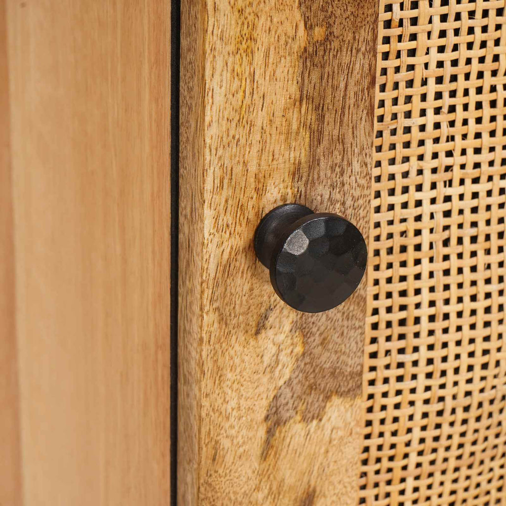 Aparador alto Marrón 90 x 33 x 75 cm Madera de mango maciza