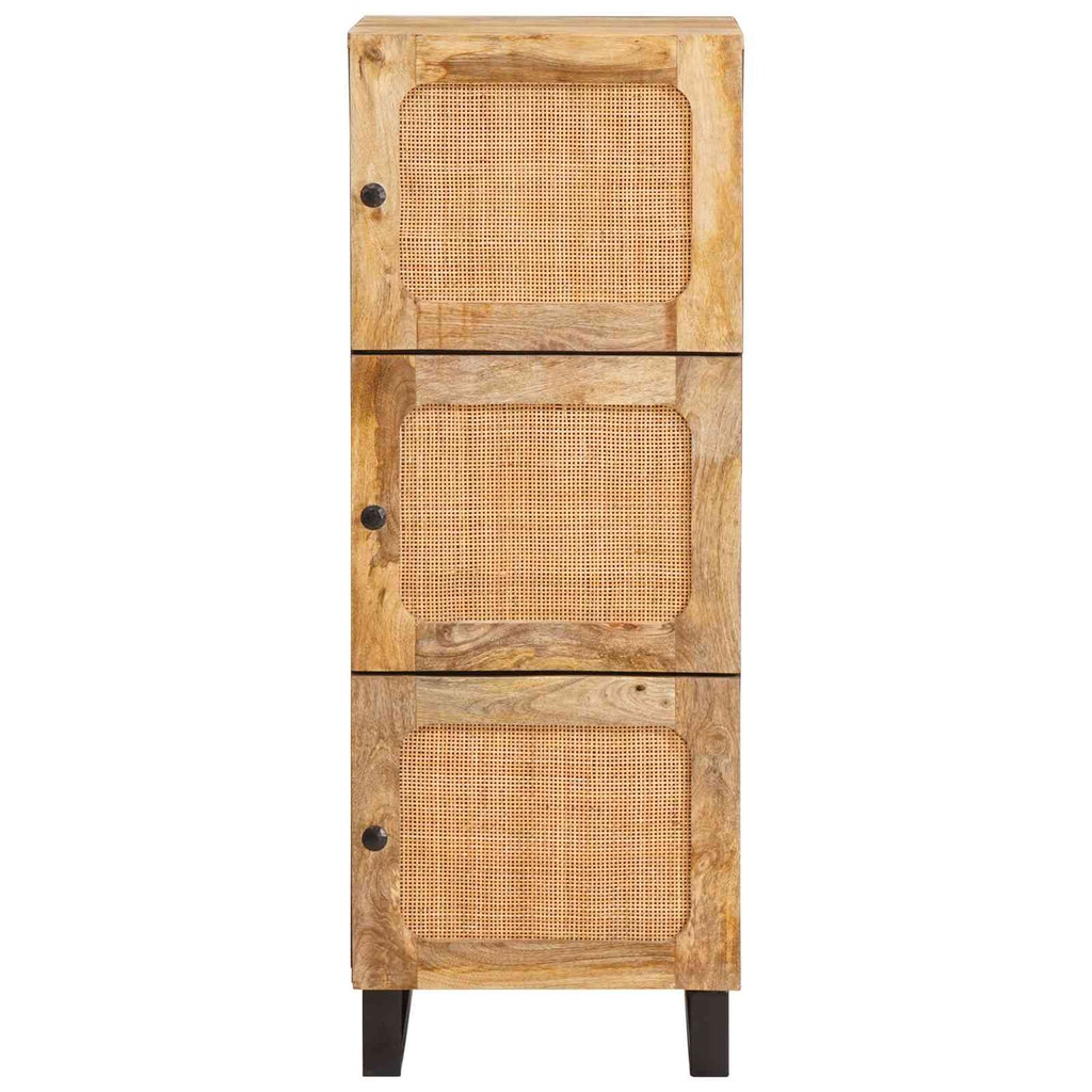 Aparador alto Marrón 90 x 33 x 75 cm Madera de mango maciza