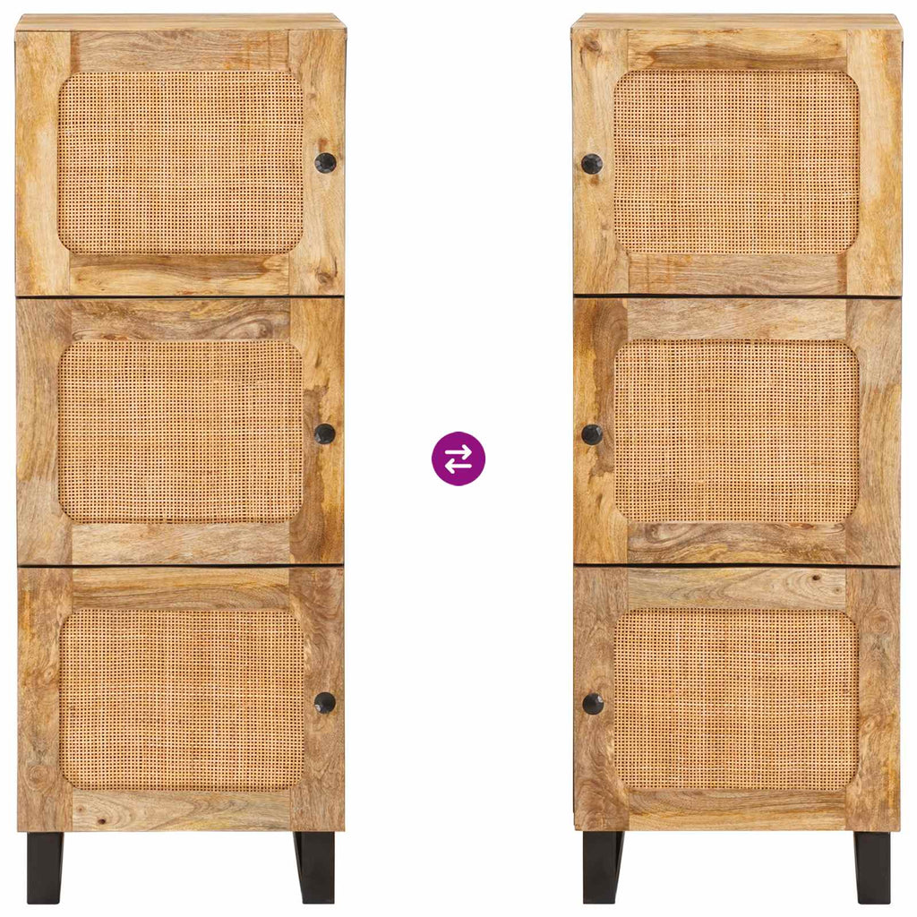 Aparador alto Marrón 90 x 33 x 75 cm Madera de mango maciza