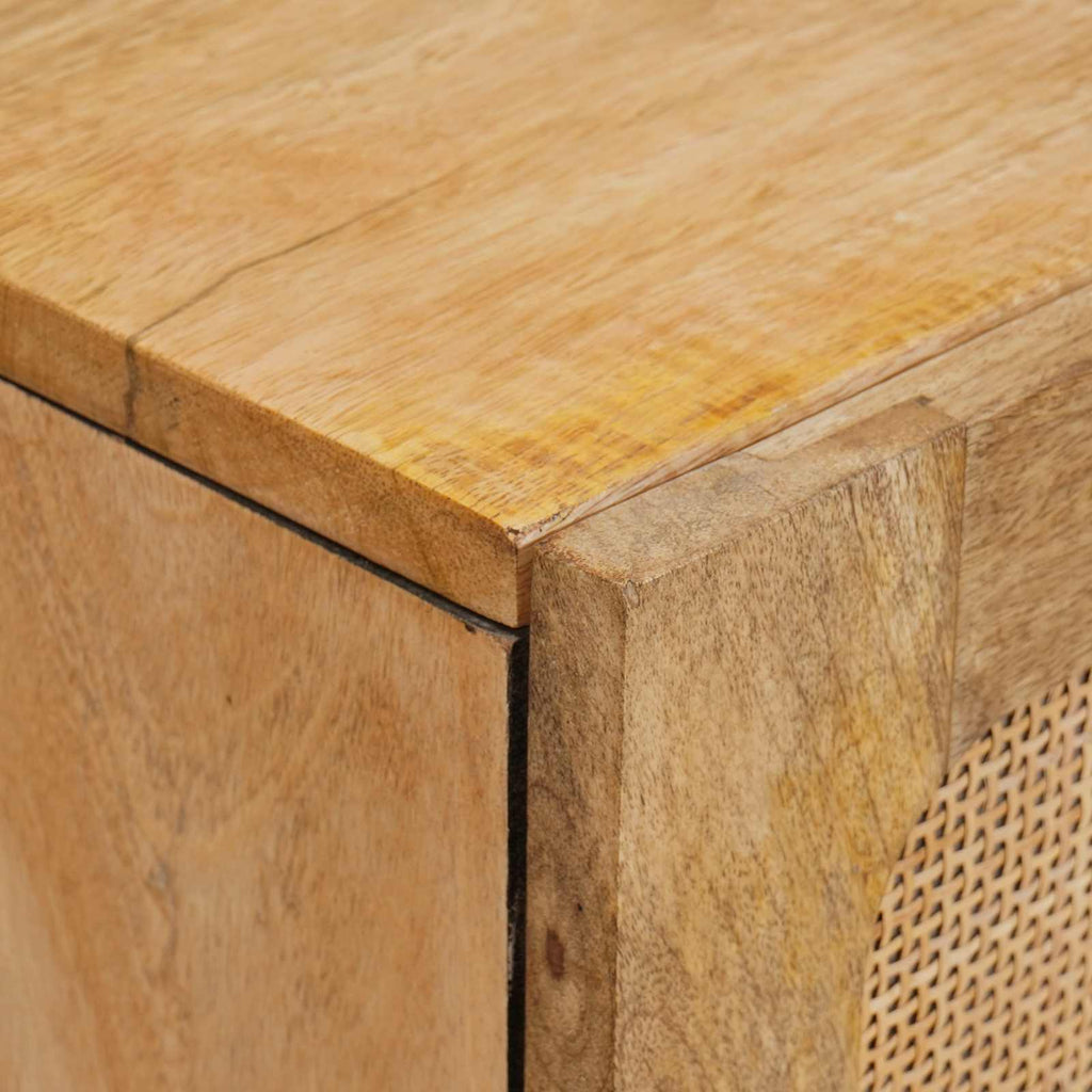 Aparador alto Marrón 40 x 33 x 110 cm Madera de mango maciza