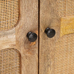 Aparador alto Marrón 40 x 33 x 110 cm Madera de mango maciza