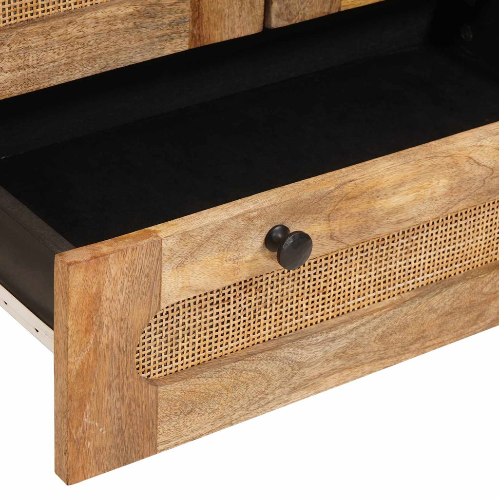 Aparador alto Marrón 40 x 33 x 110 cm Madera de mango maciza