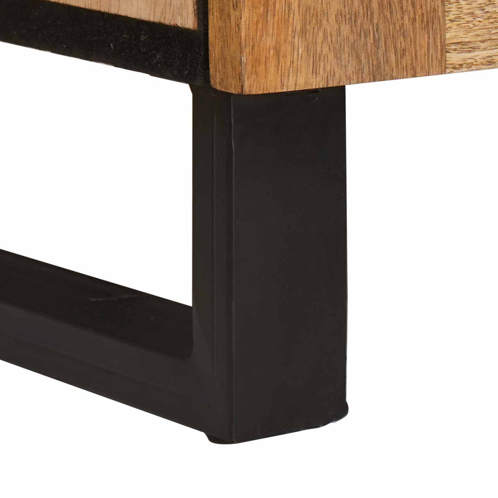 Aparador alto Marrón 40 x 33 x 110 cm Madera de mango maciza