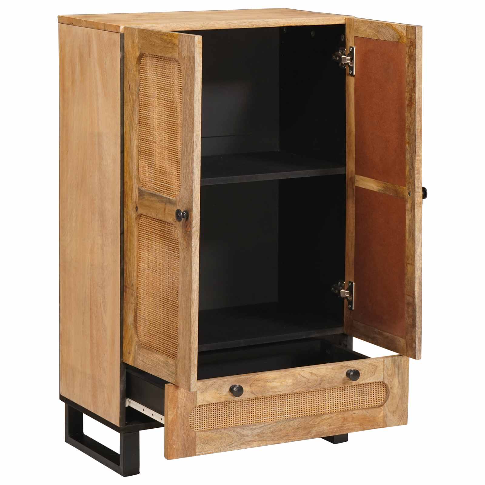 Aparador alto Marrón 40 x 33 x 110 cm Madera de mango maciza