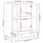 Aparador alto Marrón 40 x 33 x 110 cm Madera de mango maciza