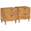 Mesa de noche 2 pcs Marrón Claro 40 x 33 x 46 cm