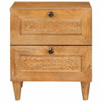 Mesa de noche 2 pcs Marrón Claro 40 x 33 x 46 cm