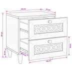 Mesa de noche 2 pcs Marrón Claro 40 x 33 x 46 cm