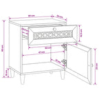 Mesa de noche Marrón Claro 50 x 33 x 60 cm Madera de ingeniería