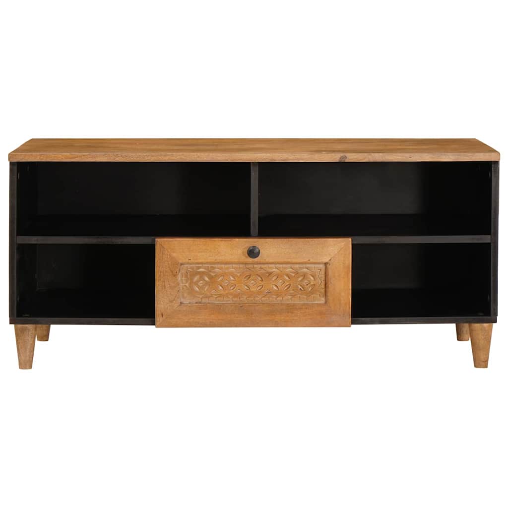 Mueble de TV con cajón 100 x 33 x 46 cm Madera de mango maciza
