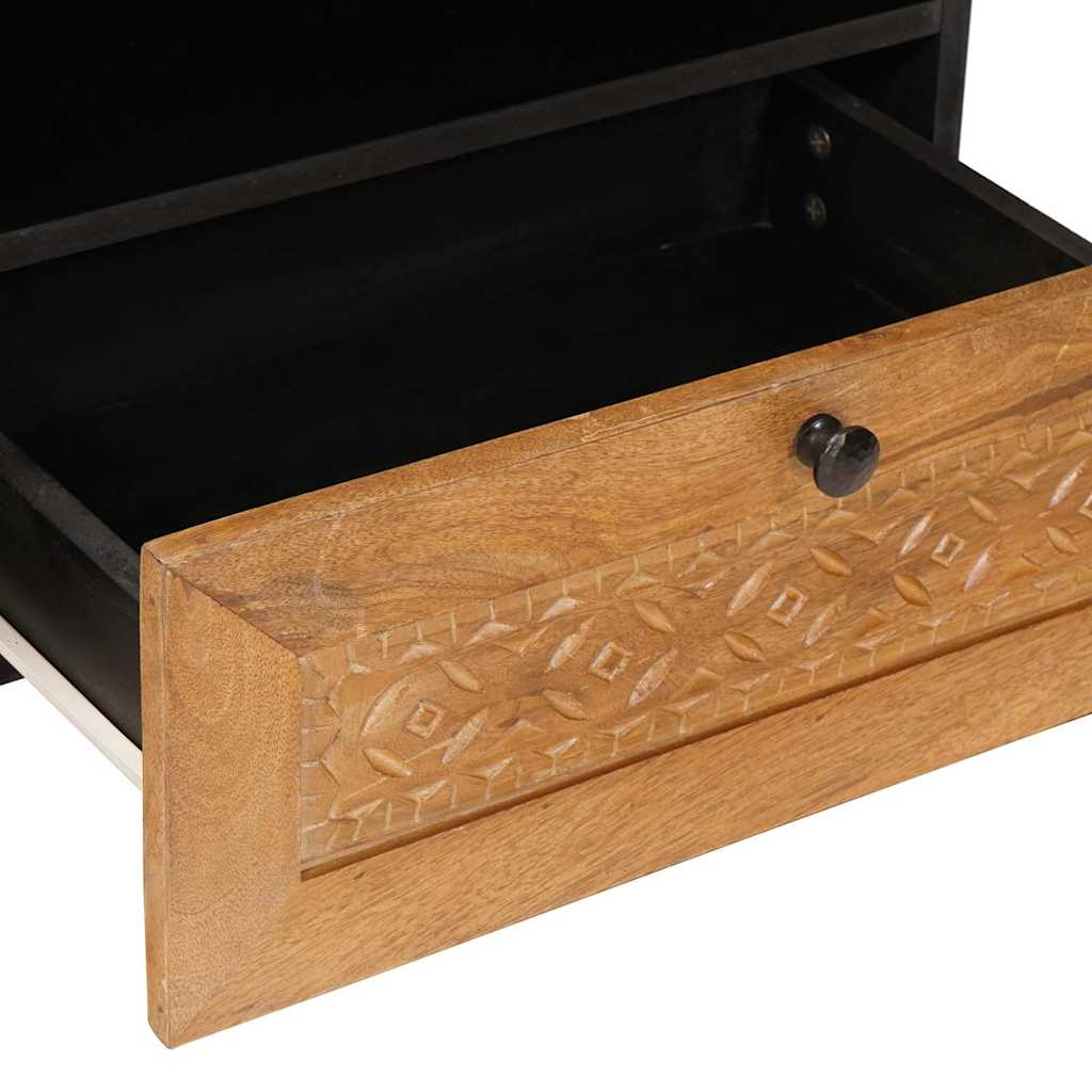 Mueble de TV con cajón 80 x 33 x 46 cm Madera de mango maciza