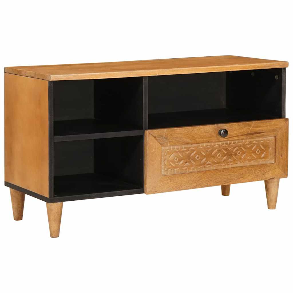 Mueble de TV con cajón 80 x 33 x 46 cm Madera de mango maciza