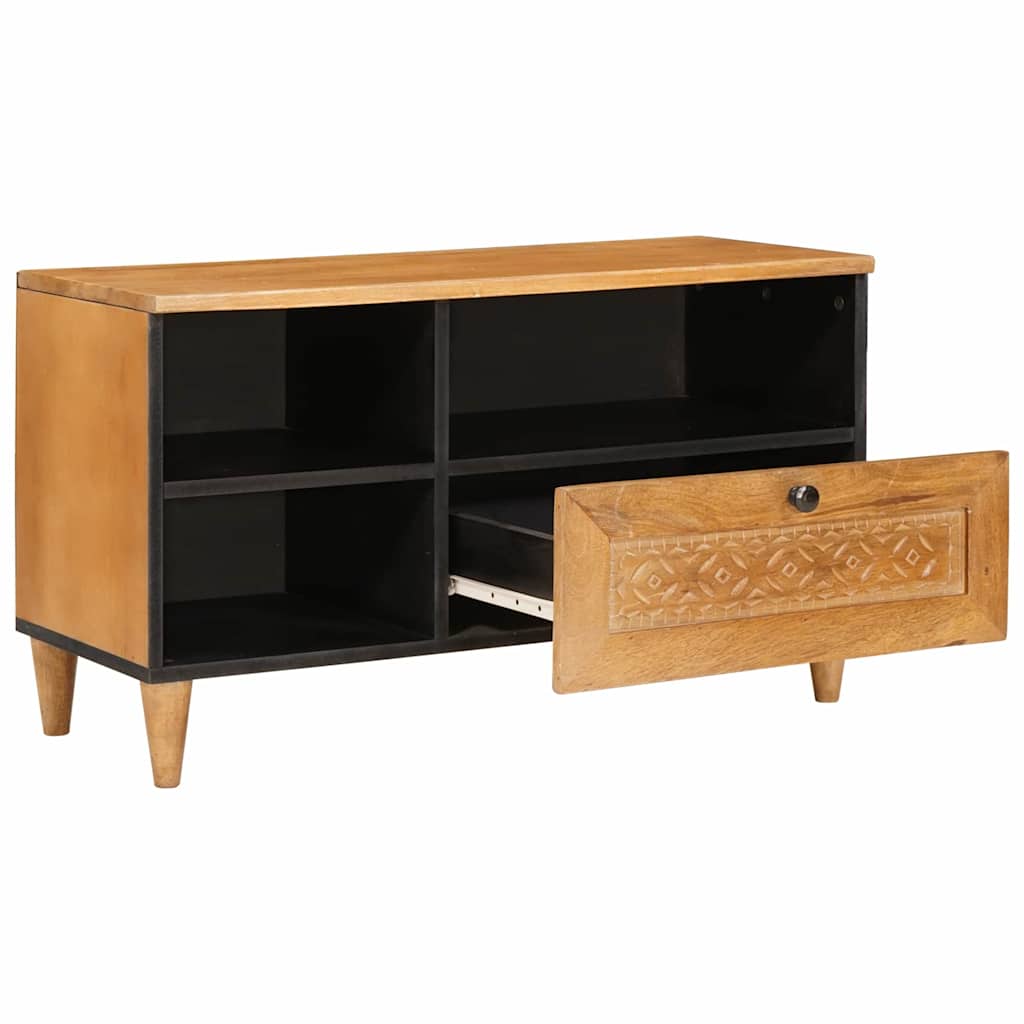 Mueble de TV con cajón 80 x 33 x 46 cm Madera de mango maciza