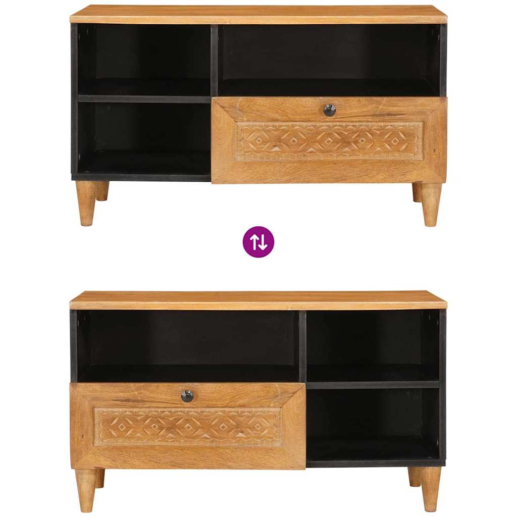 Mueble de TV con cajón 80 x 33 x 46 cm Madera de mango maciza
