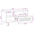 Mueble de TV con cajón 80 x 33 x 46 cm Madera de mango maciza