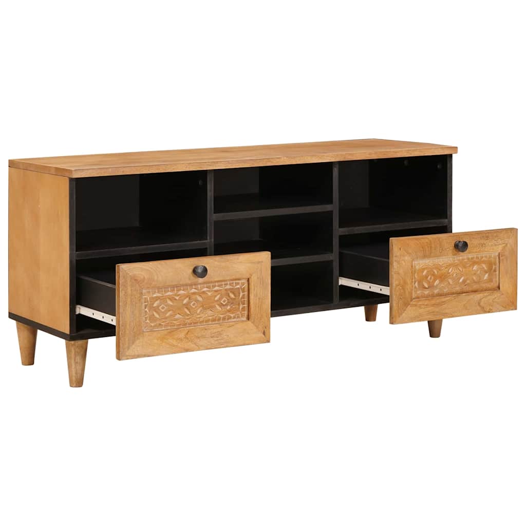 Mueble de TV con cajón 100 x 33 x 46 cm Madera de mango maciza