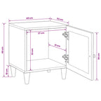 Mesa de noche 2 pcs Blanco 80 x 50 x 40 cm Madera de ingeniería