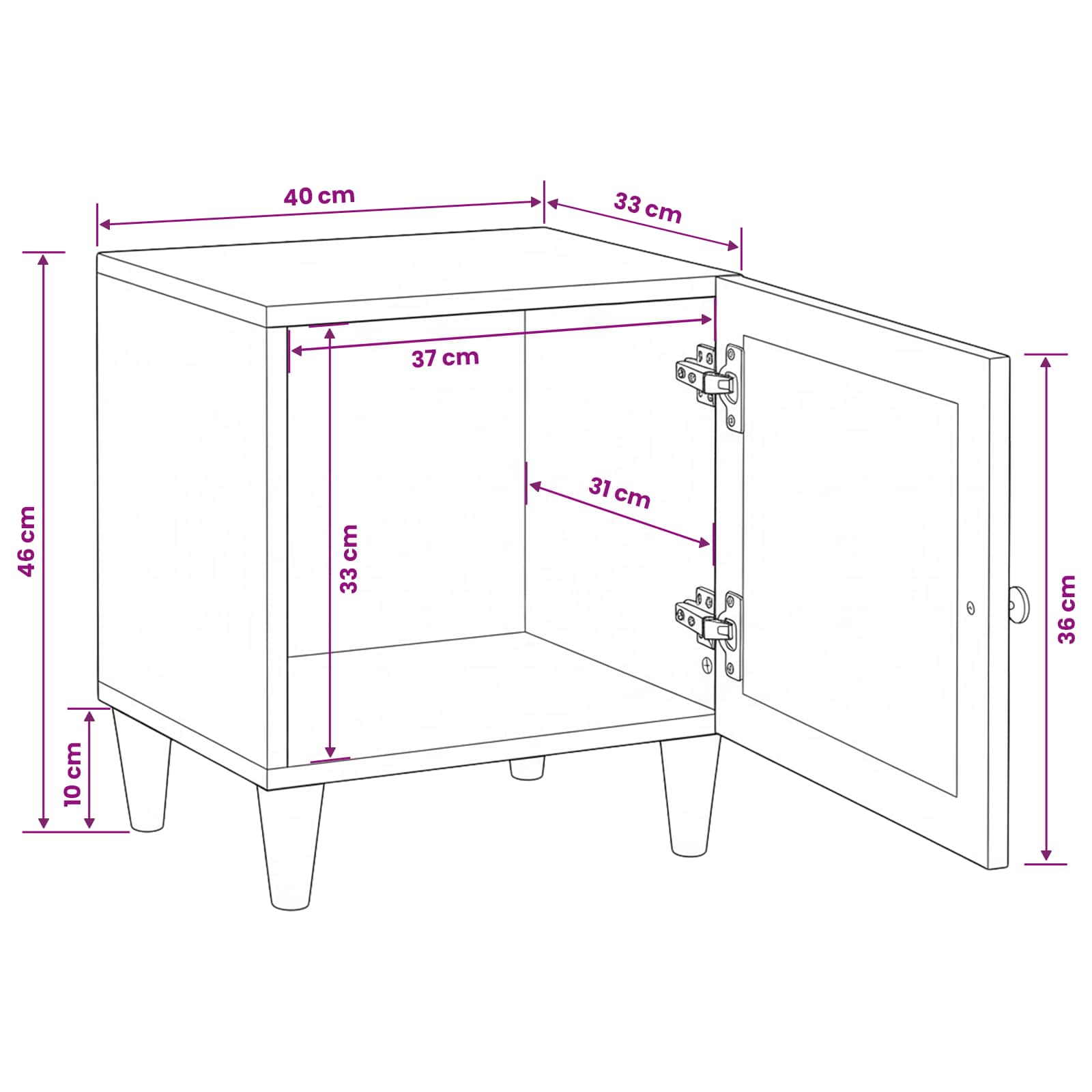 Mesa de noche 2 pcs Blanco 80 x 50 x 40 cm Madera de ingeniería