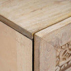 Mesa de noche Blanco 40 x 33 x 46 cm Madera de ingeniería