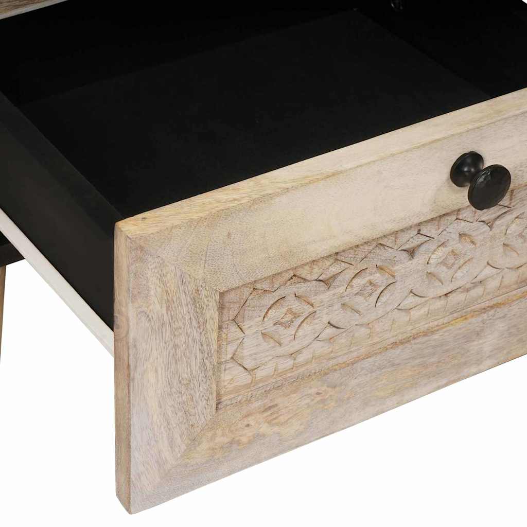 Mesa de noche Blanco 40 x 33 x 46 cm Madera de ingeniería