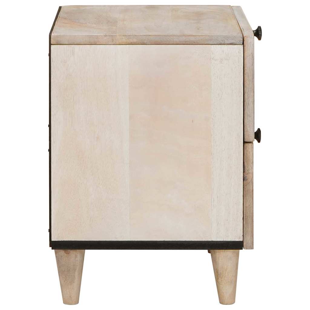 Mesa de noche Blanco 40 x 33 x 46 cm Madera de ingeniería