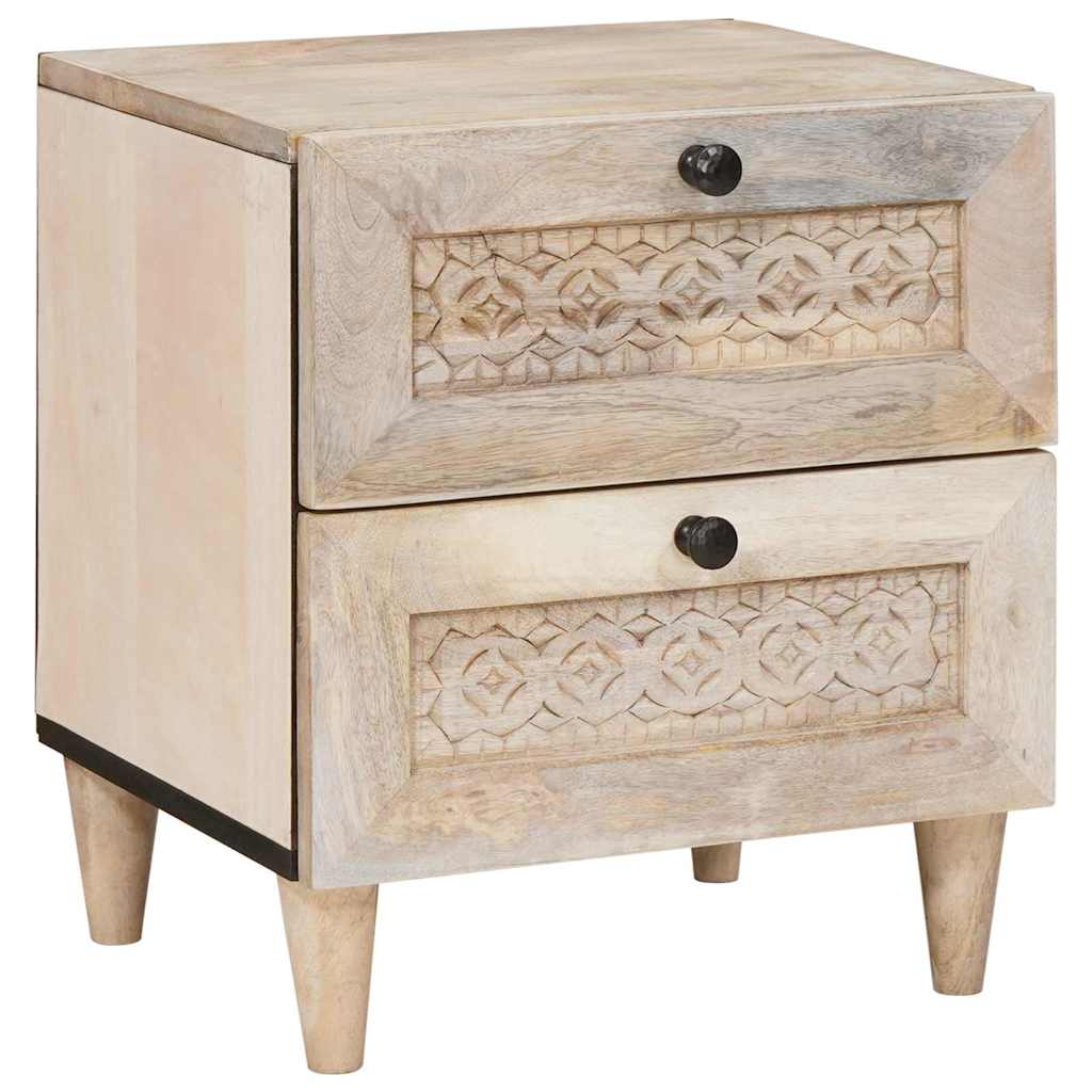 Mesa de noche 2 pcs Blanco 40 x 33 x 46 cm Madera de ingeniería
