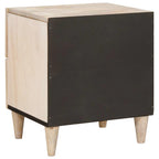 Mesa de noche 2 pcs Blanco 40 x 33 x 46 cm Madera de ingeniería