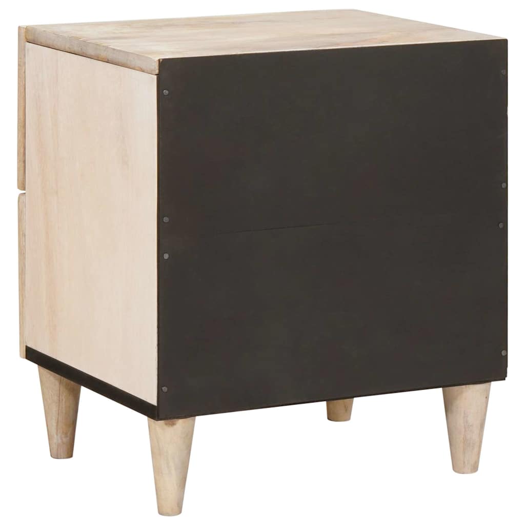 Mesa de noche 2 pcs Blanco 40 x 33 x 46 cm Madera de ingeniería