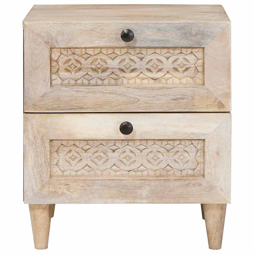 Mesa de noche 2 pcs Blanco 40 x 33 x 46 cm Madera de ingeniería