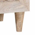 Vitrina Blanco 60 x 33 x 75 cm madera maciza de mango