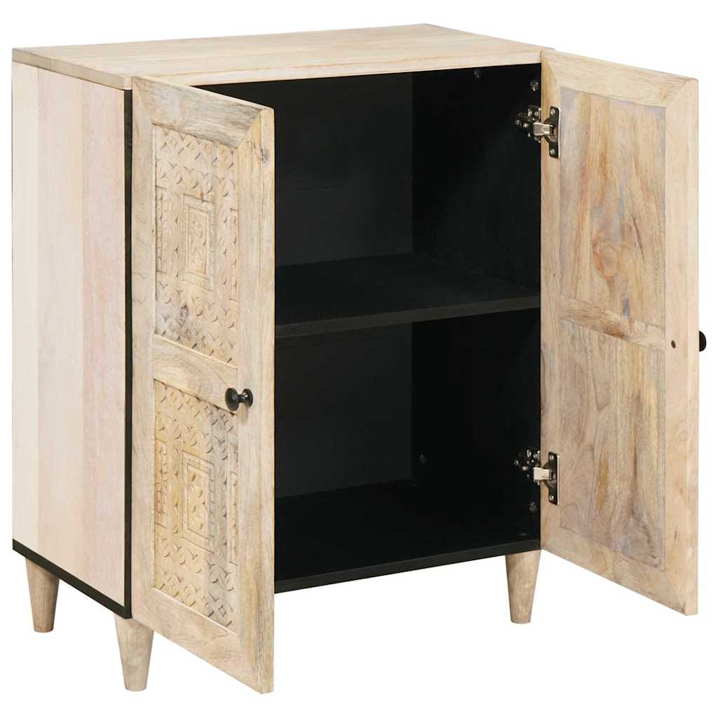 Vitrina Blanco 60 x 33 x 75 cm madera maciza de mango