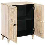 Vitrina Blanco 60 x 33 x 75 cm madera maciza de mango