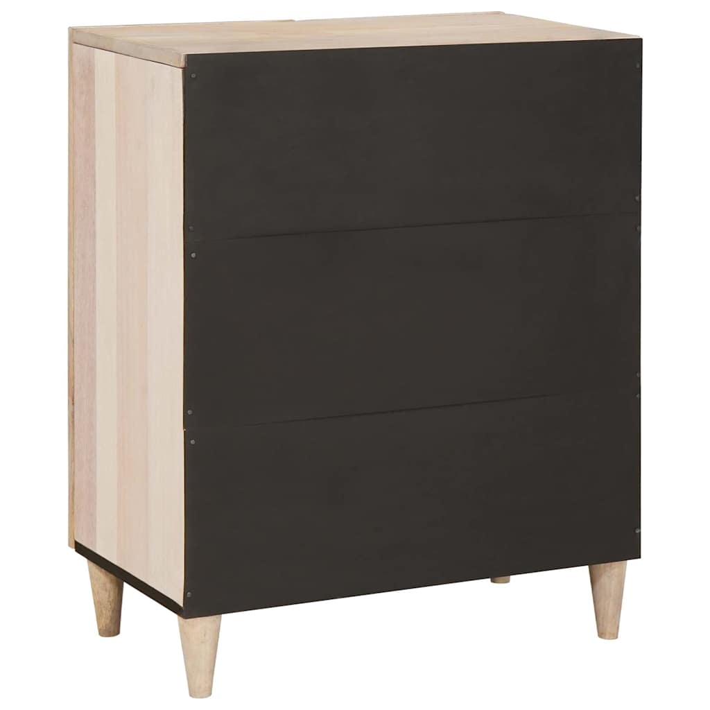 Vitrina Blanco 60 x 33 x 75 cm madera maciza de mango
