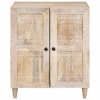 Vitrina Blanco 60 x 33 x 75 cm madera maciza de mango