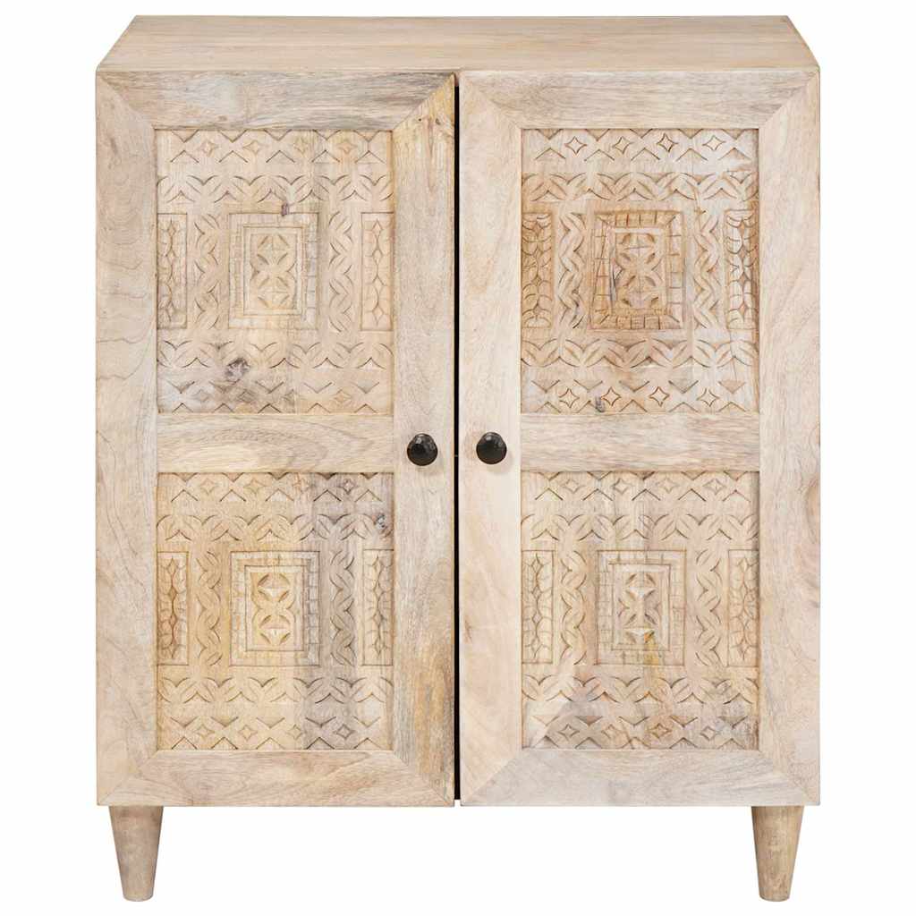 Vitrina Blanco 60 x 33 x 75 cm madera maciza de mango