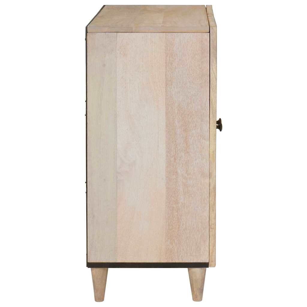 Vitrina Blanco 60 x 33 x 75 cm madera maciza de mango