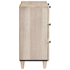 Vitrina Blanco 60 x 33 x 75 cm madera maciza de mango