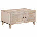 Mesa de centro Blanco 80 x 54 x 40 cm Madera de ingeniería