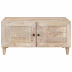 Mesa de centro Blanco 80 x 54 x 40 cm Madera de ingeniería