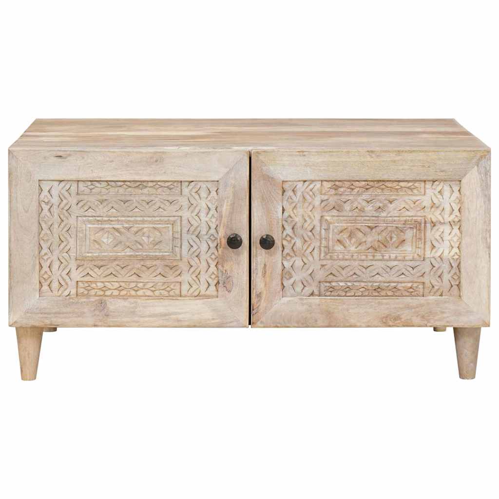 Mesa de centro Blanco 80 x 54 x 40 cm Madera de ingeniería