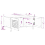 Mesa de centro Blanco 80 x 54 x 40 cm Madera de ingeniería