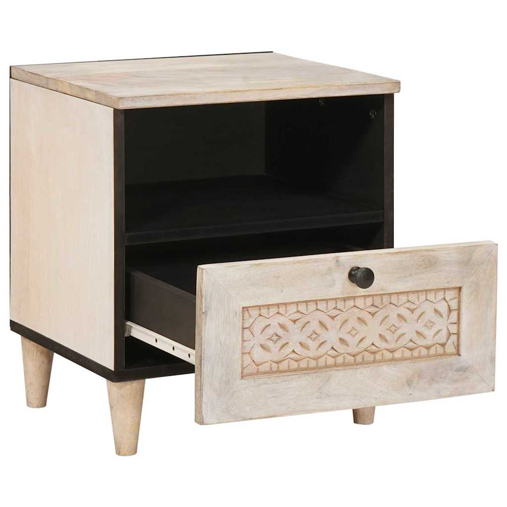 Mesa de noche 2 pcs Blanco 40 x 33 x 46 cm Madera de ingeniería