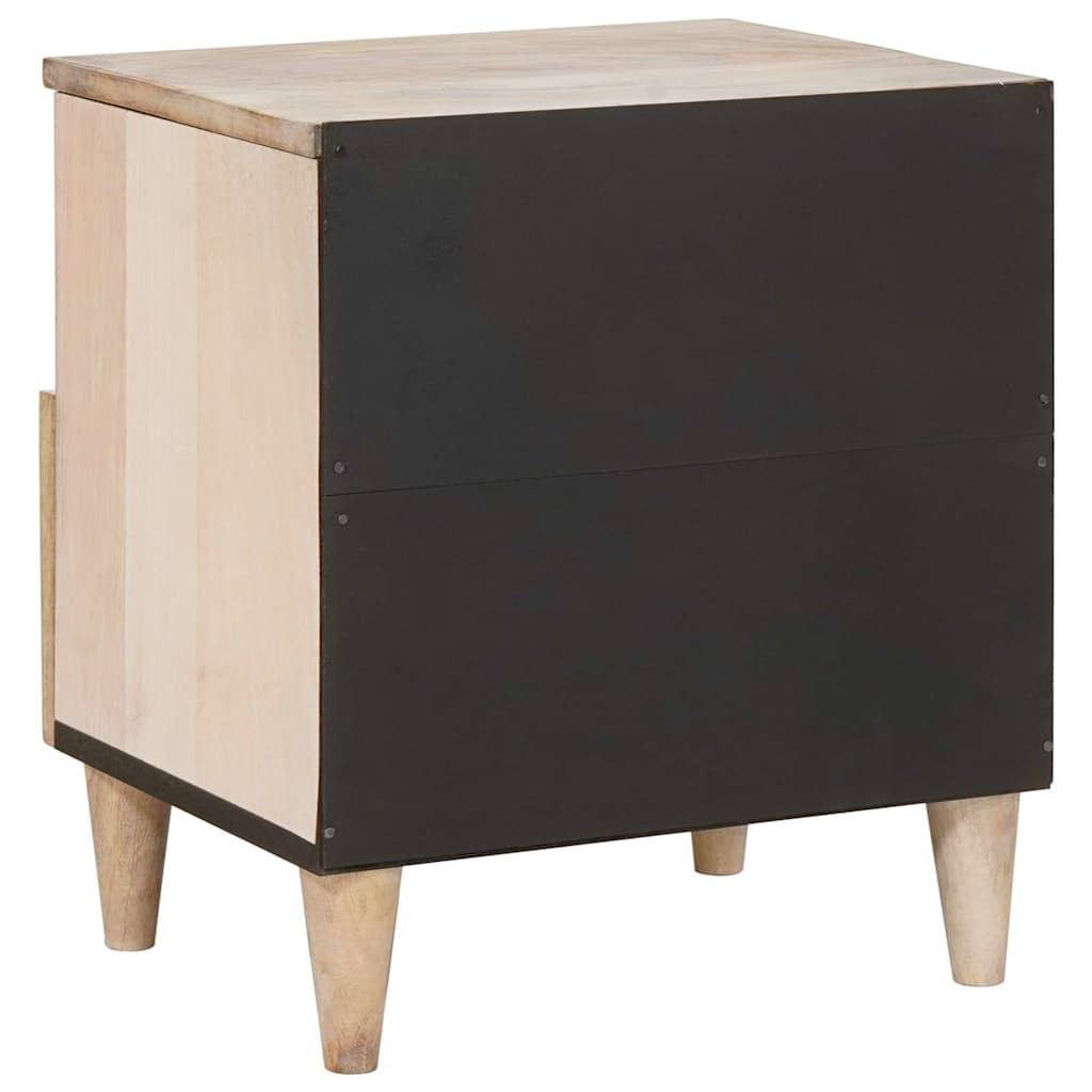 Mesa de noche 2 pcs Blanco 40 x 33 x 46 cm Madera de ingeniería