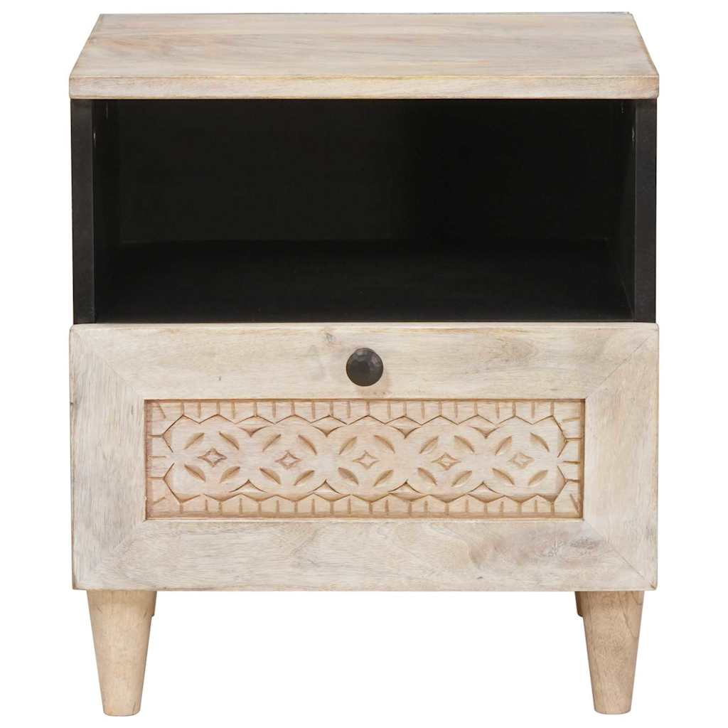 Mesa de noche 2 pcs Blanco 40 x 33 x 46 cm Madera de ingeniería