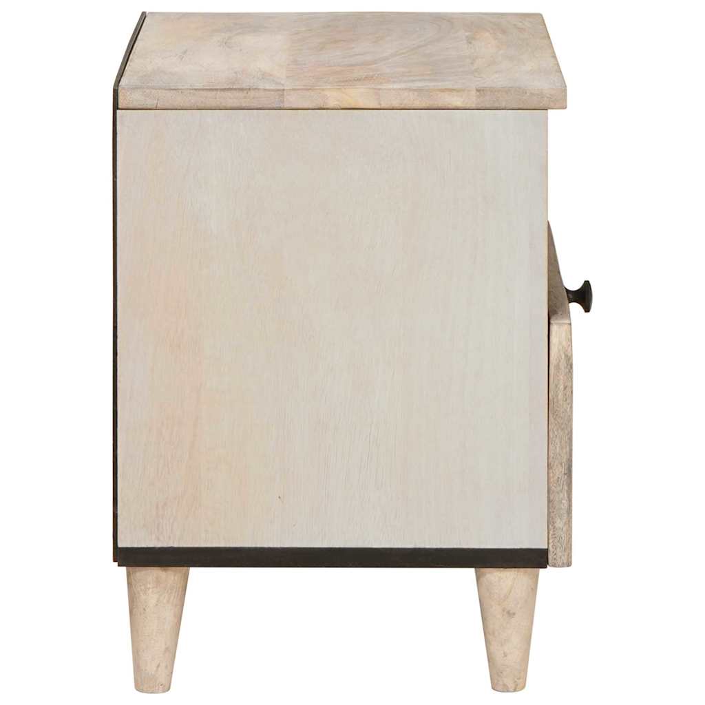 Mesa de noche 2 pcs Blanco 40 x 33 x 46 cm Madera de ingeniería