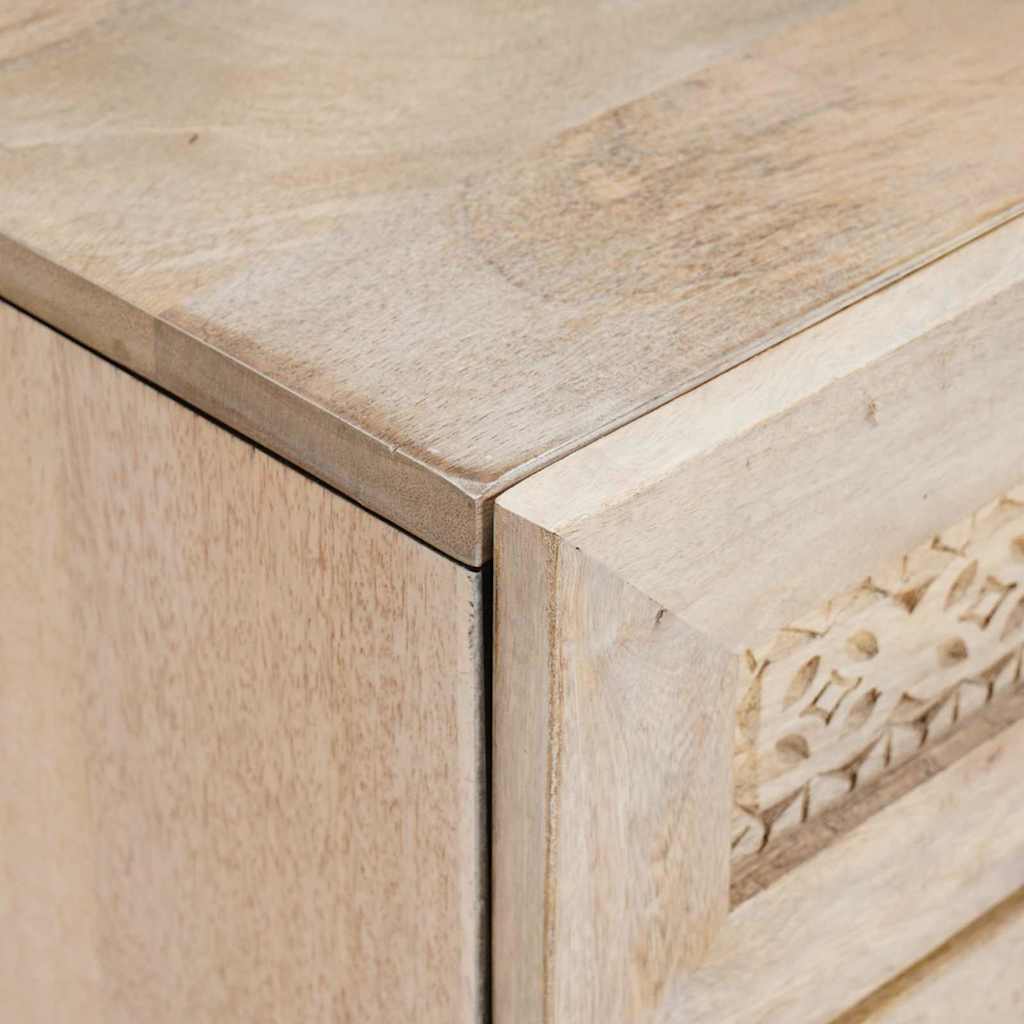 Mesa de noche Blanco 50 x 33 x 60 cm Madera de ingeniería