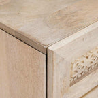 Mesa de noche Blanco 50 x 33 x 60 cm Madera de ingeniería