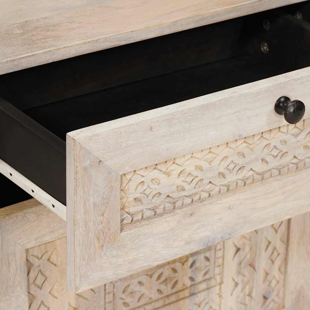 Mesa de noche Blanco 50 x 33 x 60 cm Madera de ingeniería