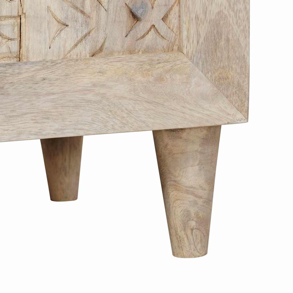 Mesa de noche Blanco 50 x 33 x 60 cm Madera de ingeniería
