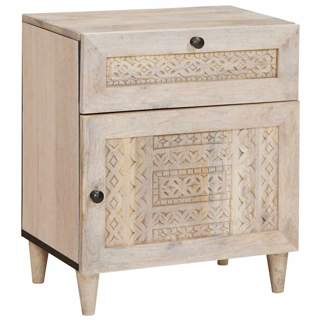 Mesa de noche Blanco 50 x 33 x 60 cm Madera de ingeniería